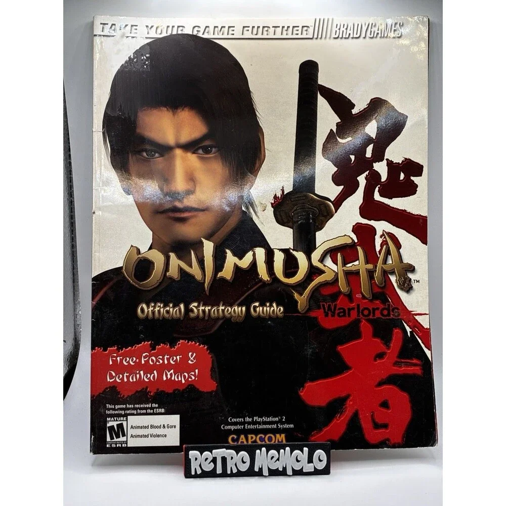 Onimusha Warlords Official Bradygames Strategy Guide W/Poster
